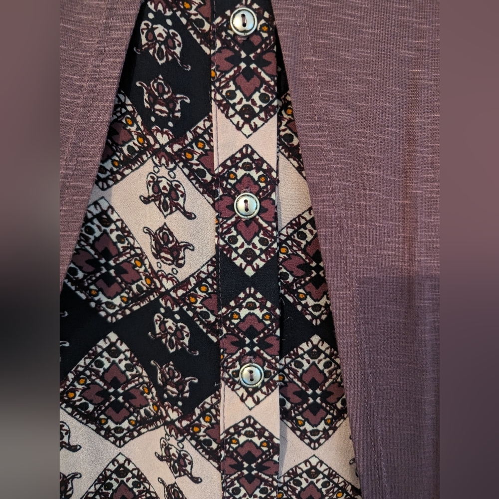 Papermoon | Sebrine Woven Detail Knit Top  | Purple | S - Picture 5 of 7